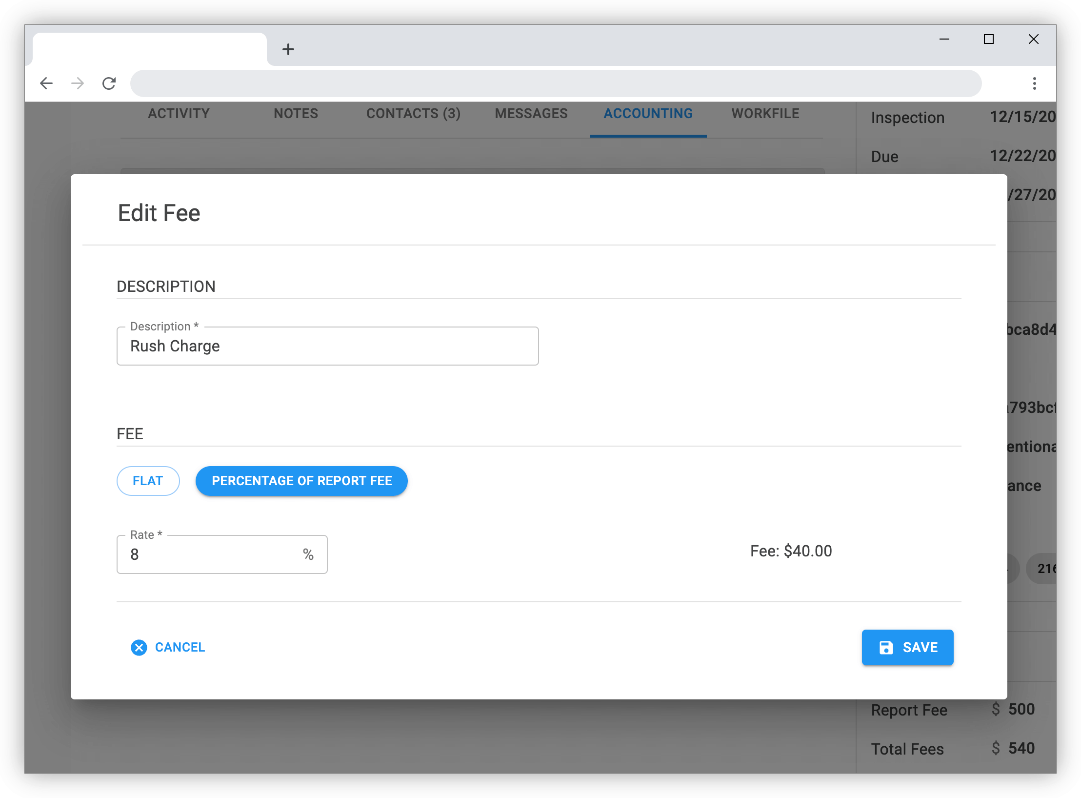 Appraisal: Accounting - Fee Form Image